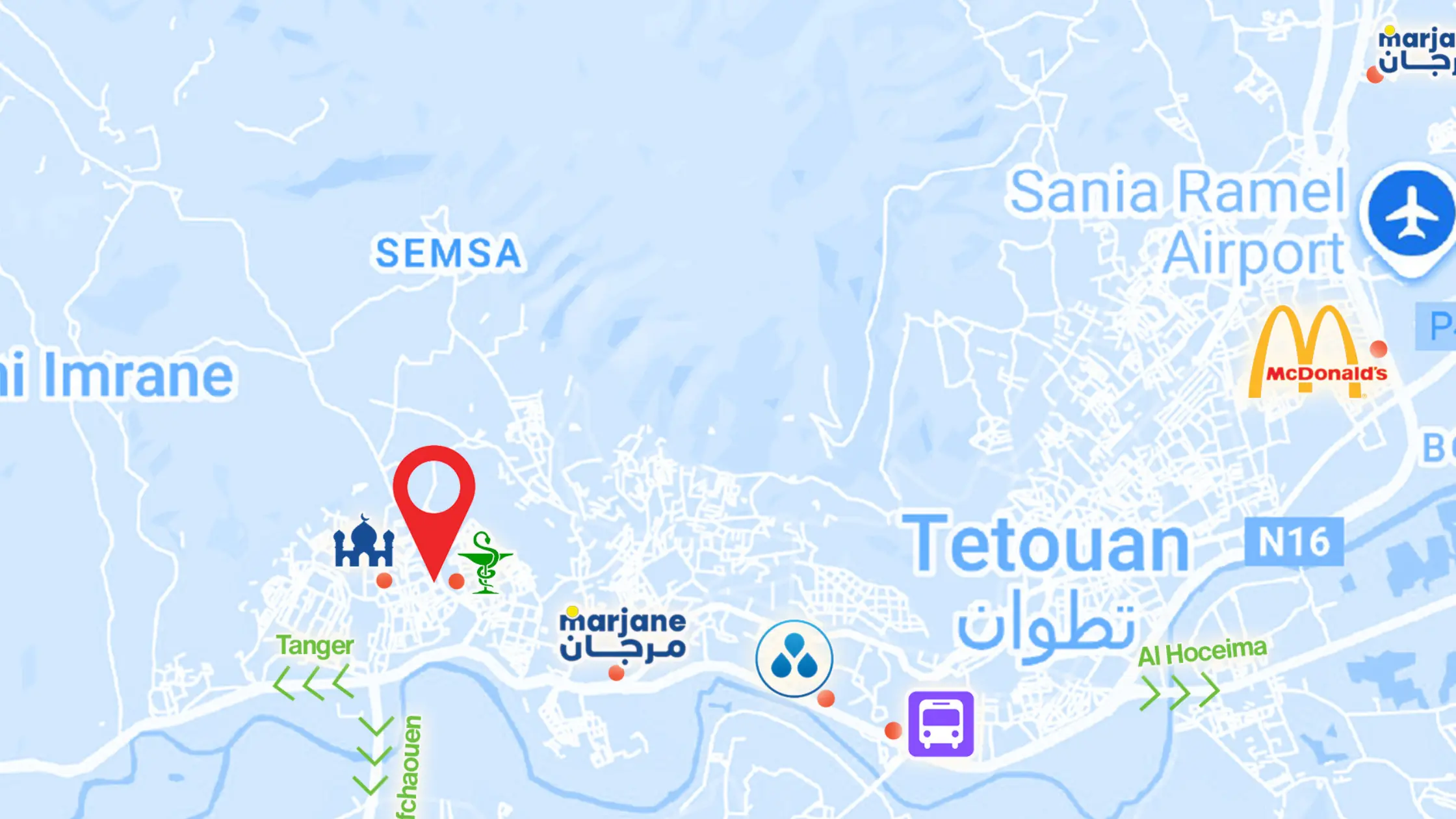 Marhaba Tétouan Location Map